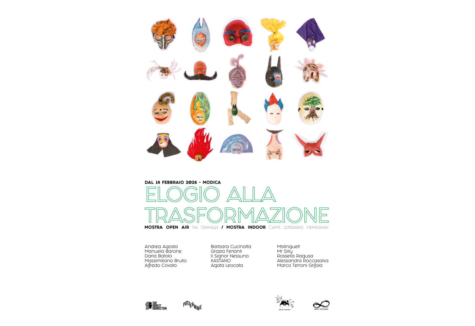 Locandina della mostra Elogio alla Trasformazione